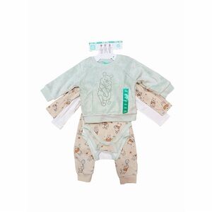 Babies Mint Green and Beige 4 Piece Set